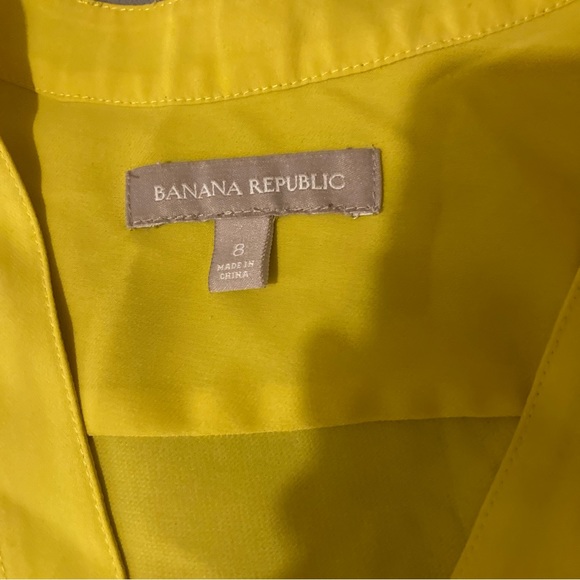 Banana republic yellow button up tanktop blouse size 8 - Picture 3 of 3